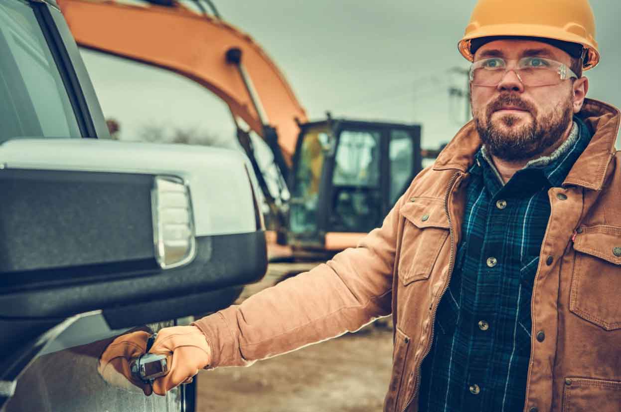 Construction Worker with Construction hat